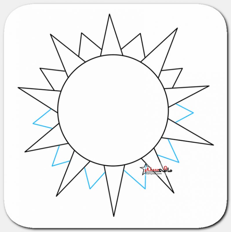 كيف ترسم زهرة دوار الشمس . أعمال يدوية المكتبة موقع اطفال