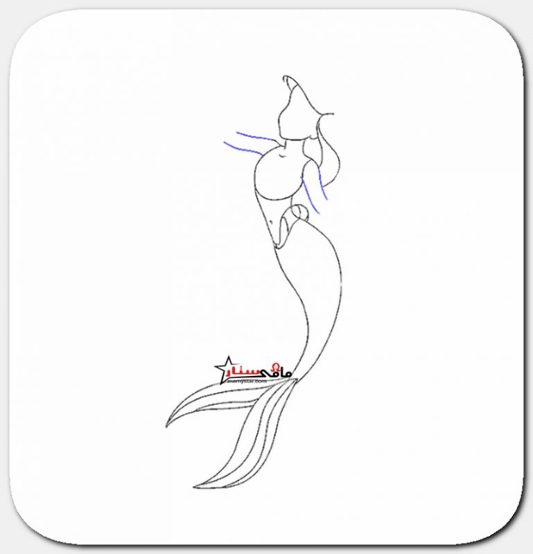  رسم mermaid ariel