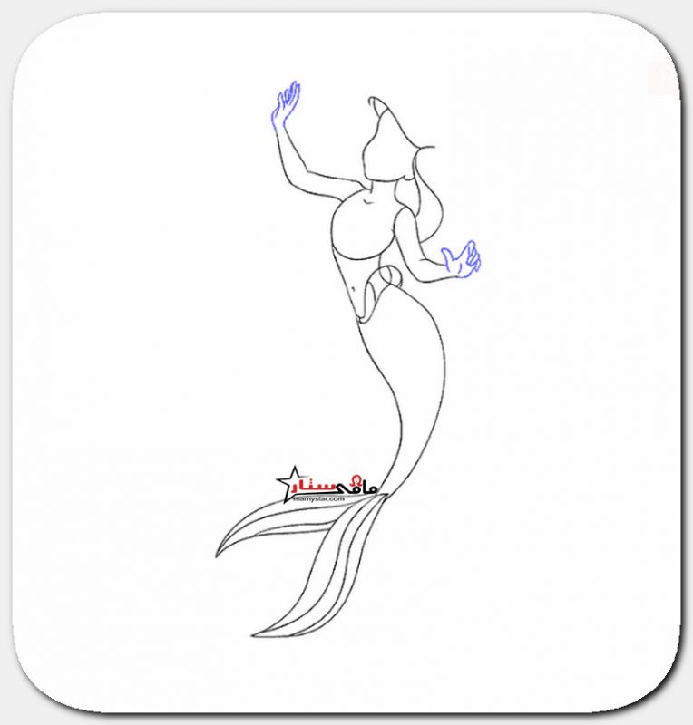 how to draw little mermaid ariel