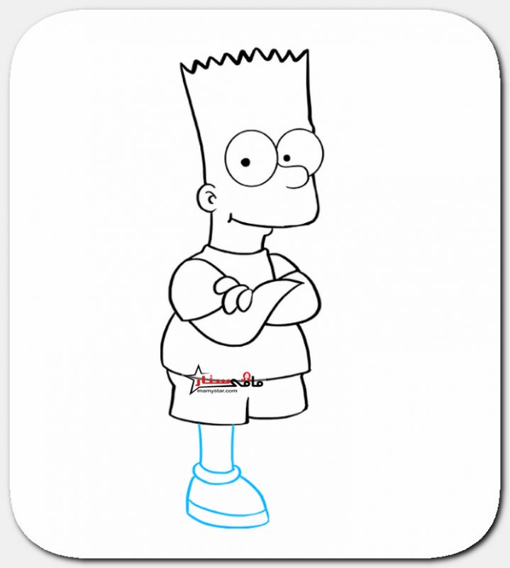 how to draw bart simpson step by step