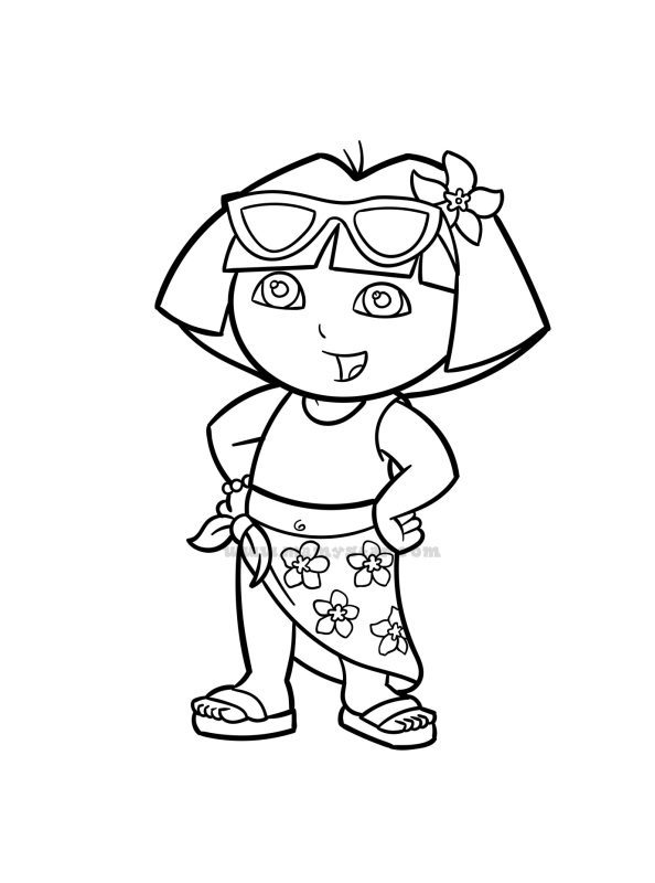 dora pictures to color