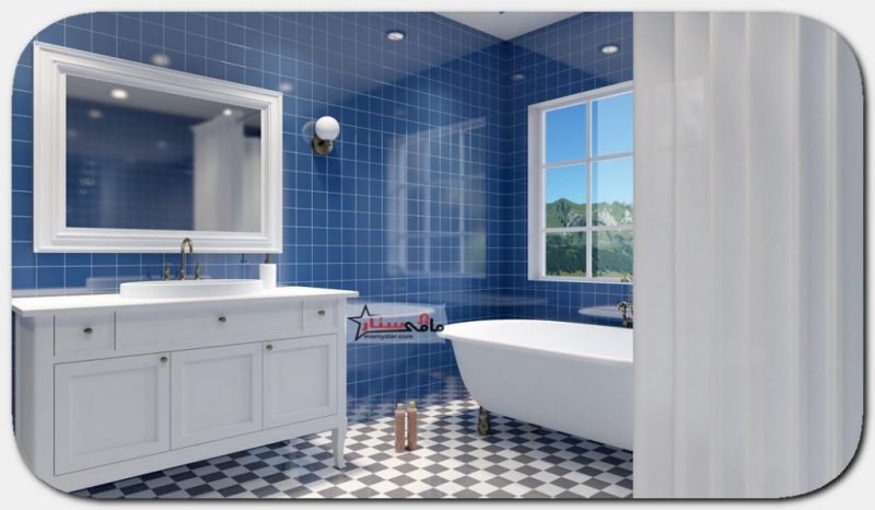 dark blue bathroom decor 2020