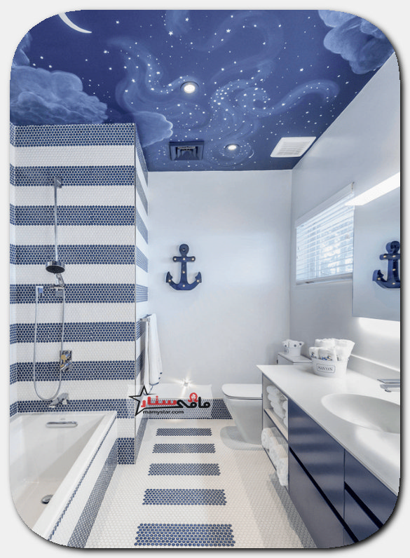blue bathroom decor 2020