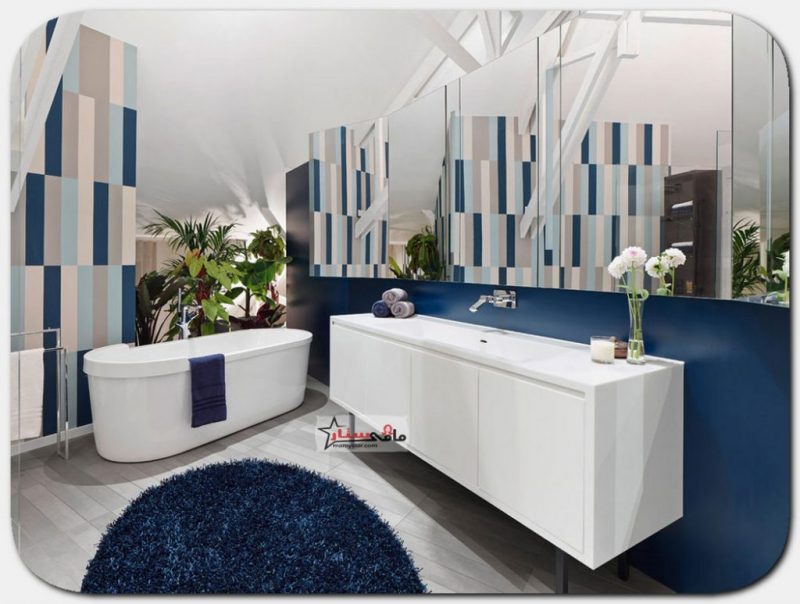 2019 blue bathroom decor