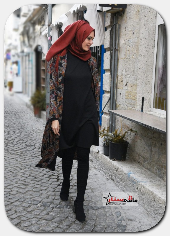 ملابس تركية شتوية للمحجبات 2021