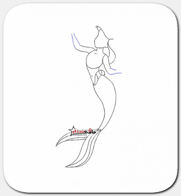 تعليم رسم mermaid ariel