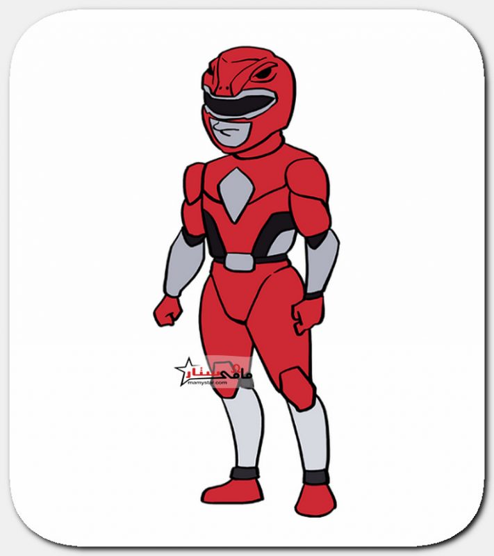 How to draw the red ranger from power rangers