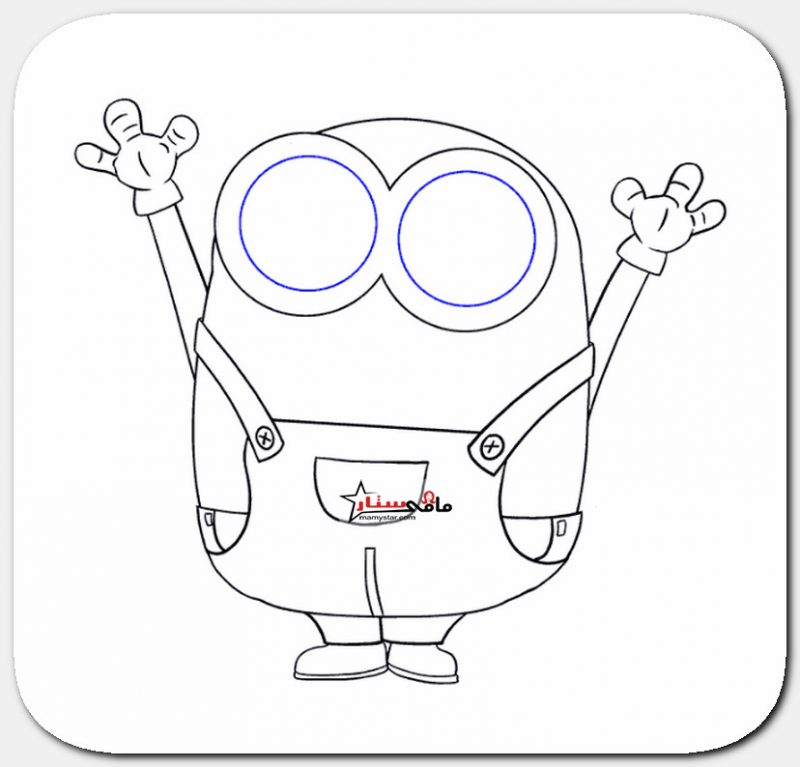 how to draw bob the minion step by step