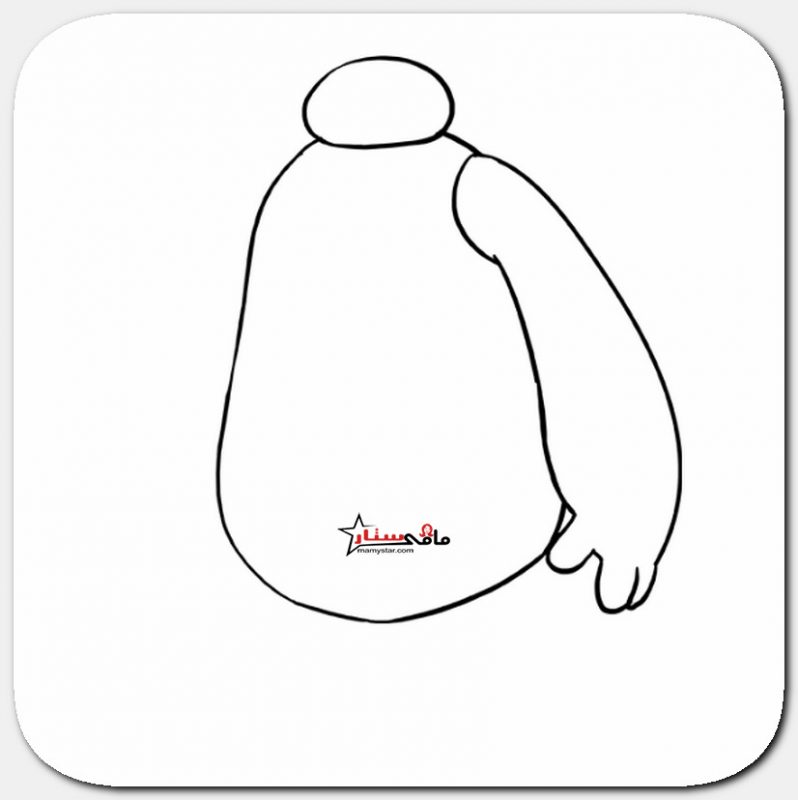 how to draw baymax step by step