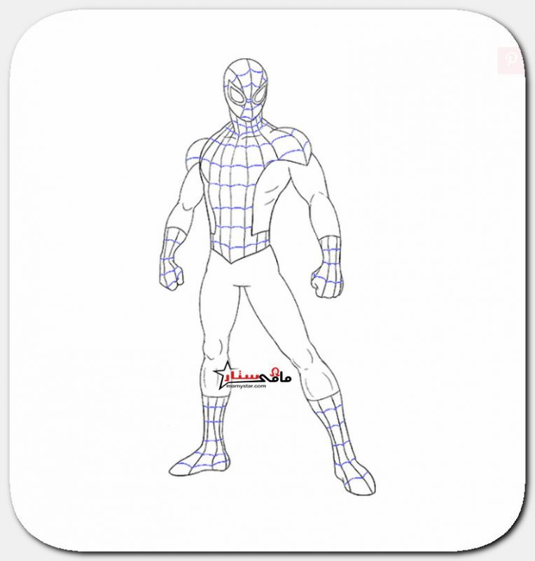 how to draw spiderman easy