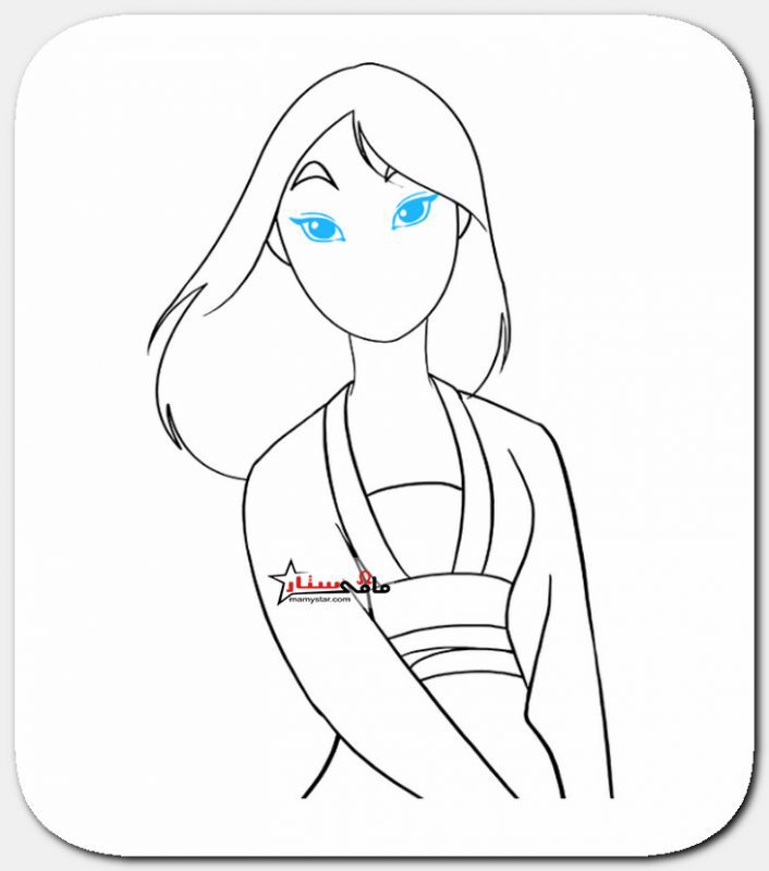 how to draw mulan step by step