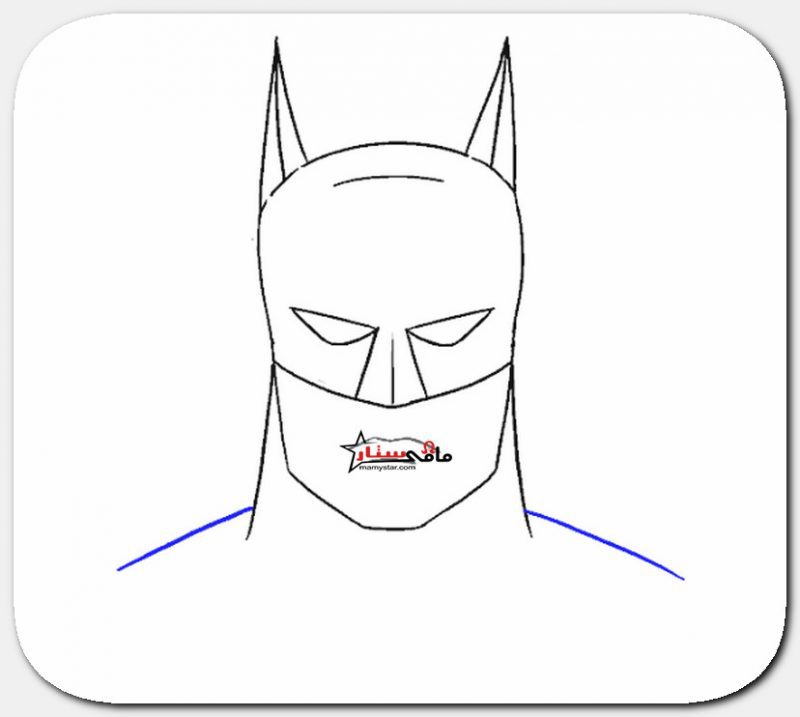 how to draw batman face step by step easy