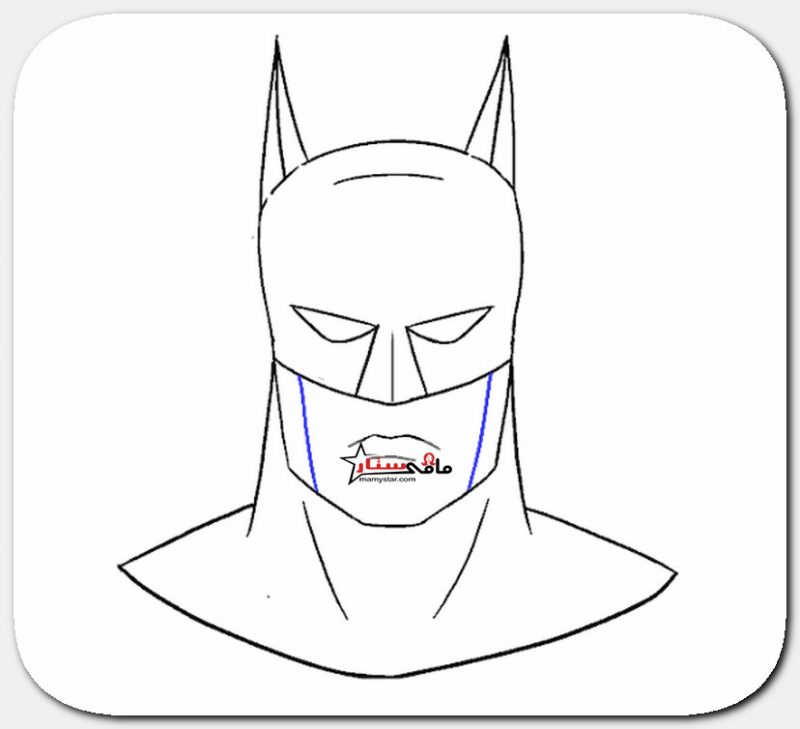 how to draw batman's face
