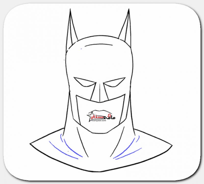 رسم وجه باتمان للتلوين
