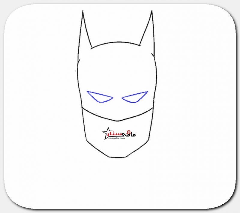 رسم وجه باتمان