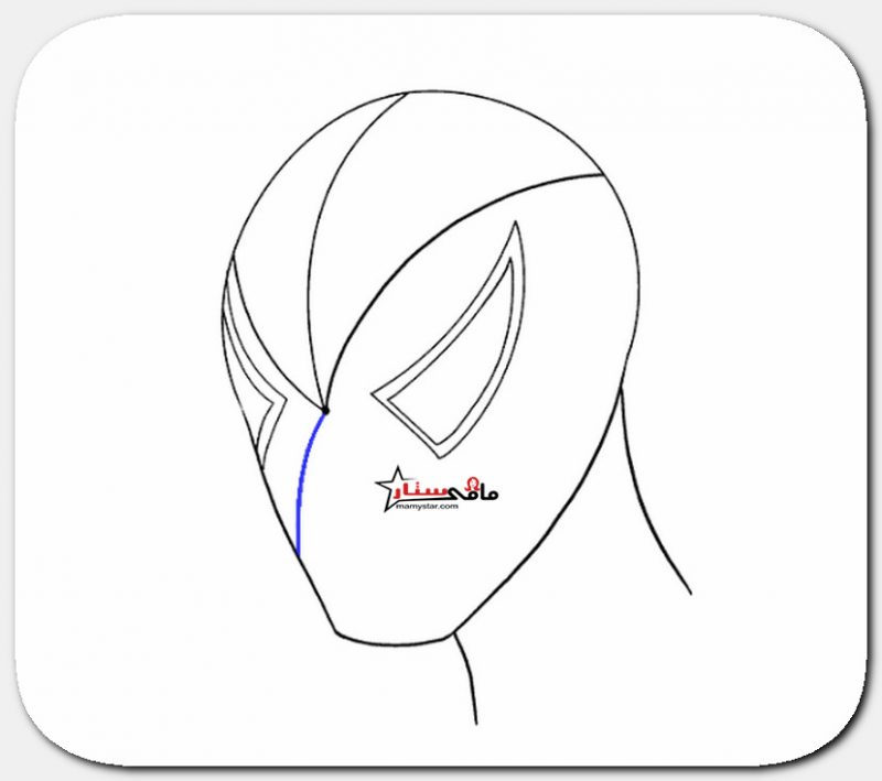 how to draw spiderman face mask