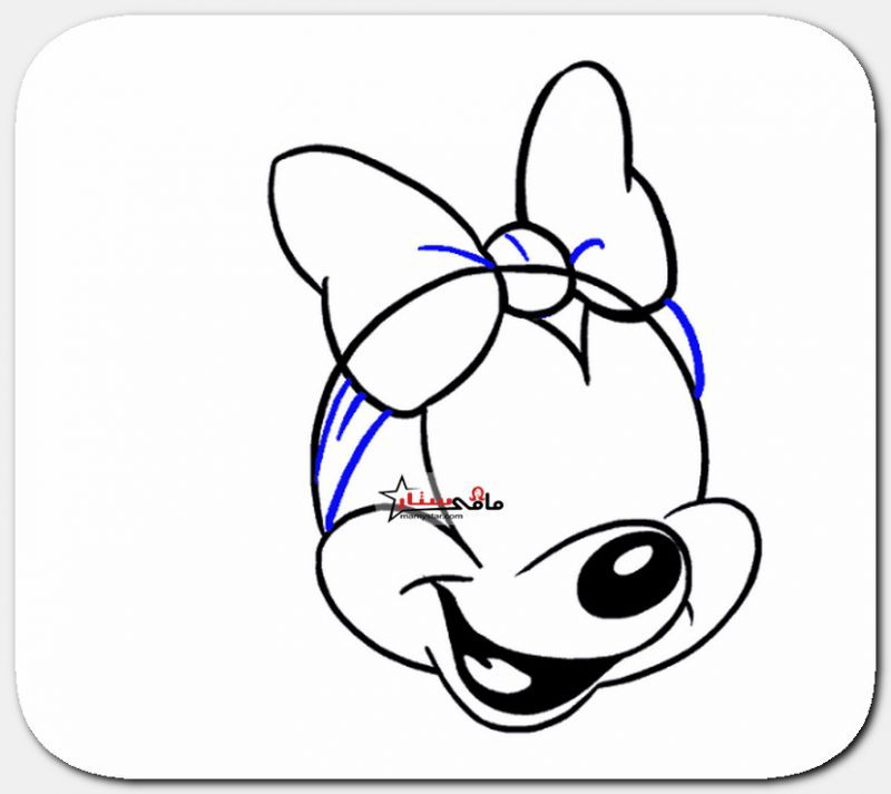 how to draw minnie mouse face step by step
