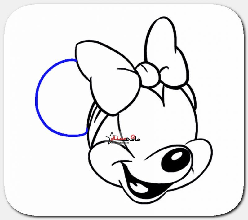 كيفية رسم minnie mouse