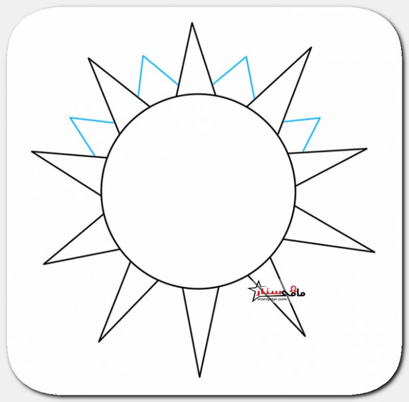طريقة رسم الشمس
