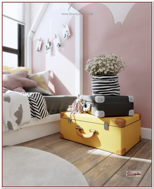 غرف بنات باللون الوردي 2024