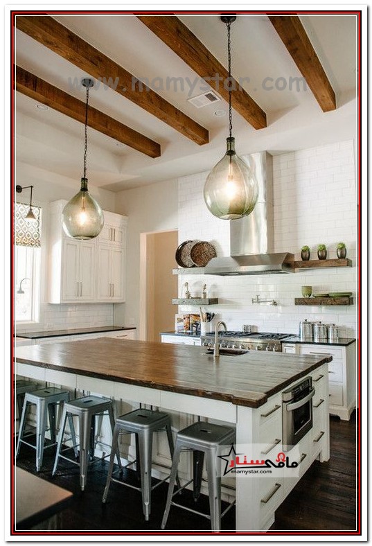 wooden kitchen ceiling design 2024