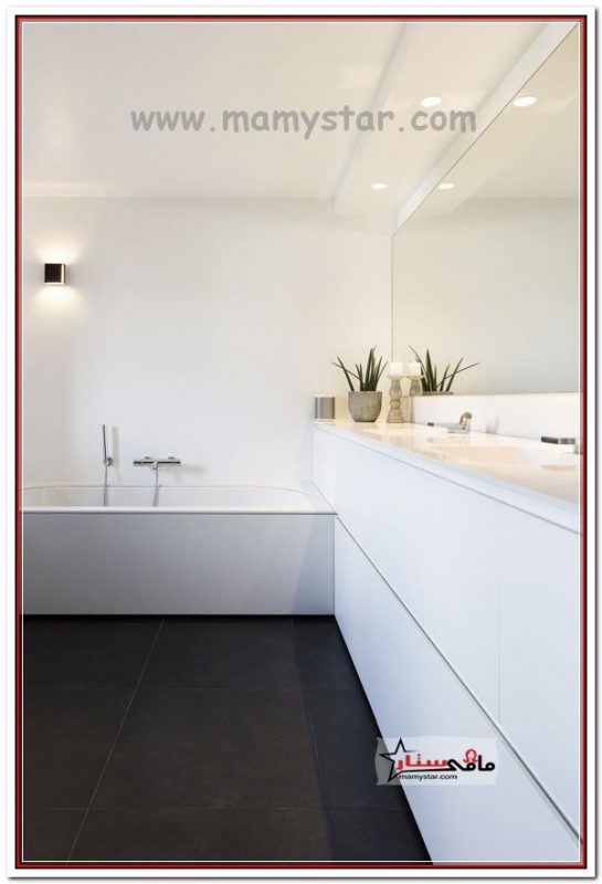 bathroom design black and white tile