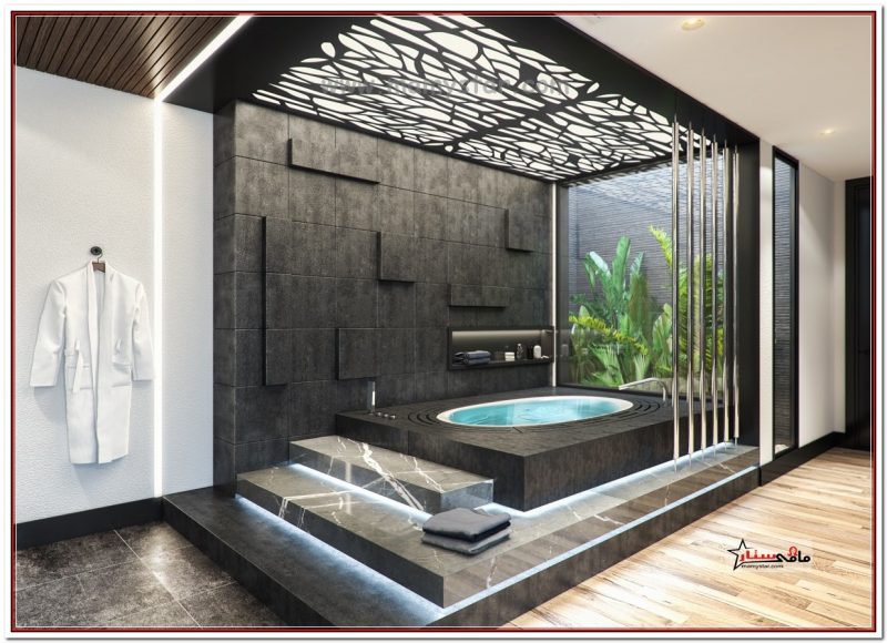 luxury master bathroom with jacuzzi tub