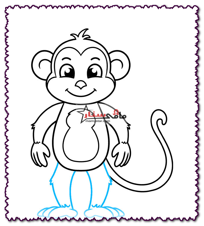 how to draw monkey easily