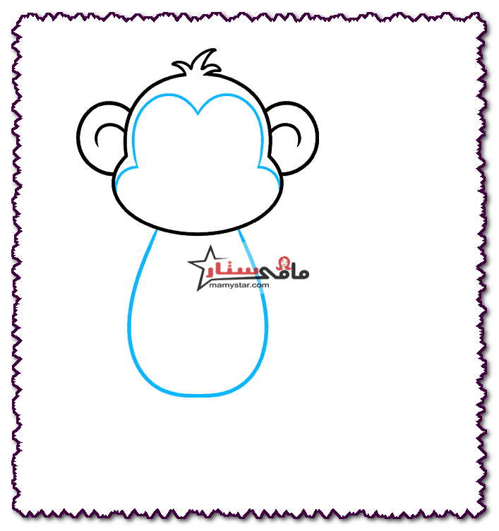 how to draw monkey for kids