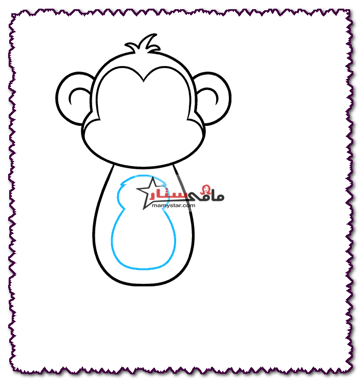 how to draw monkey step by step