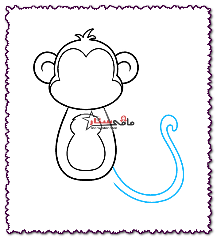how to draw monkey easy