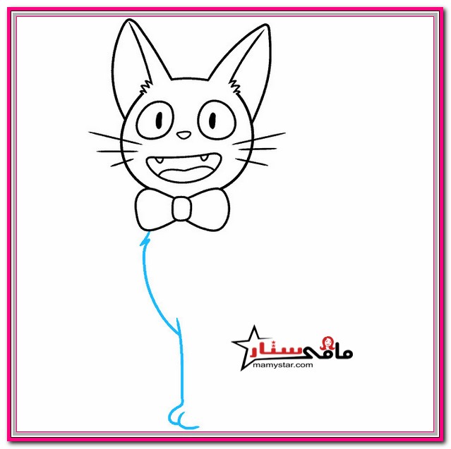 طريقة رسم قطة جيجي كات