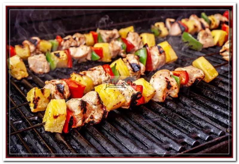 chicken and pineapple kabobs