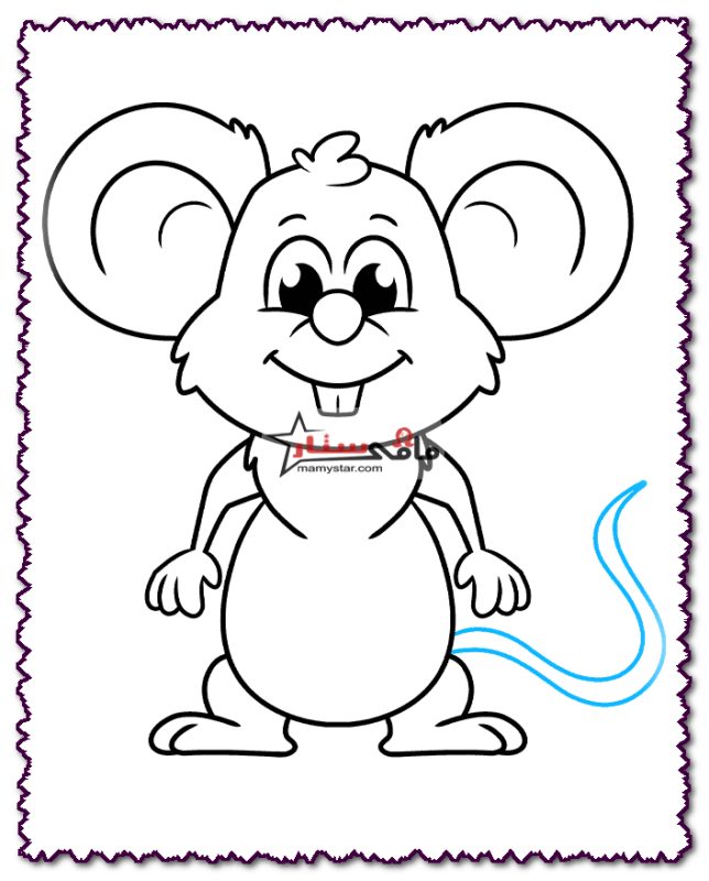 how to draw a mouse head