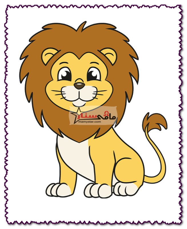 lion color page