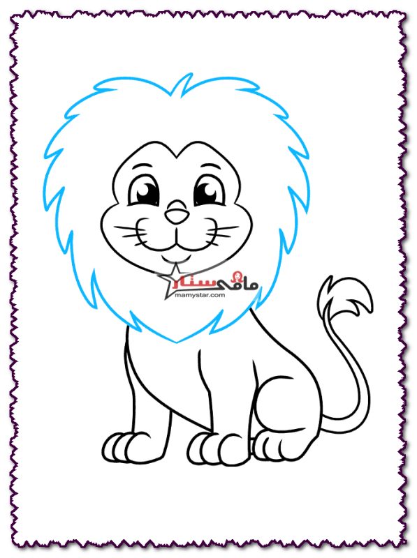 how to draw a lion step by step easy