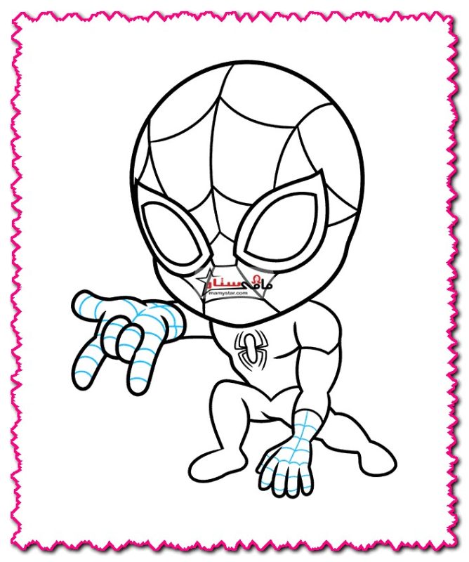 how to draw a chibi spider man drawing easy