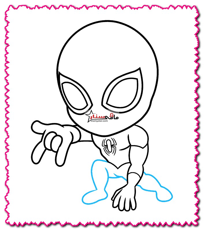 how to draw a cartoon spiderman
