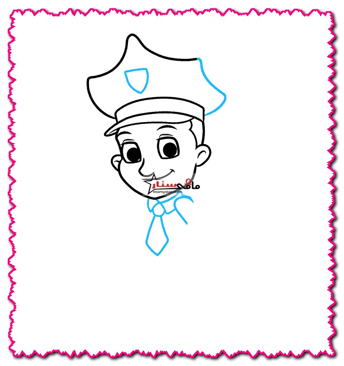 how to draw policeman picture