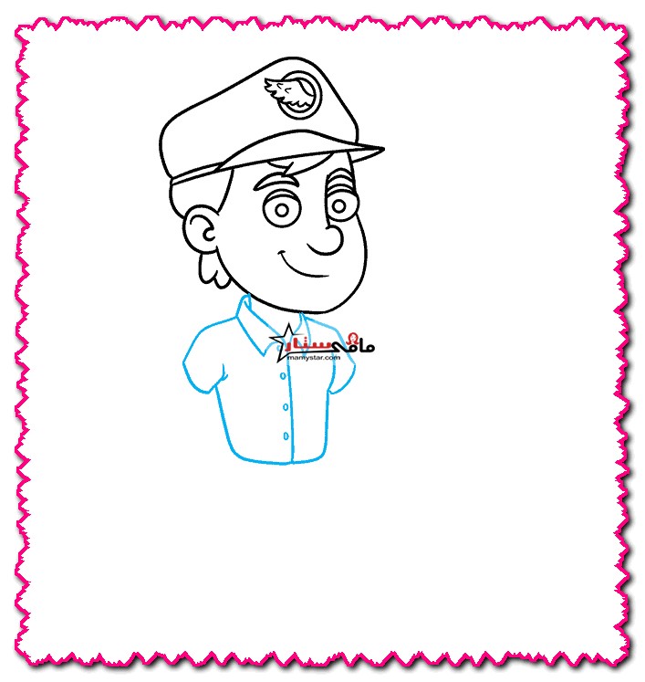 How do you draw a easy policeman?