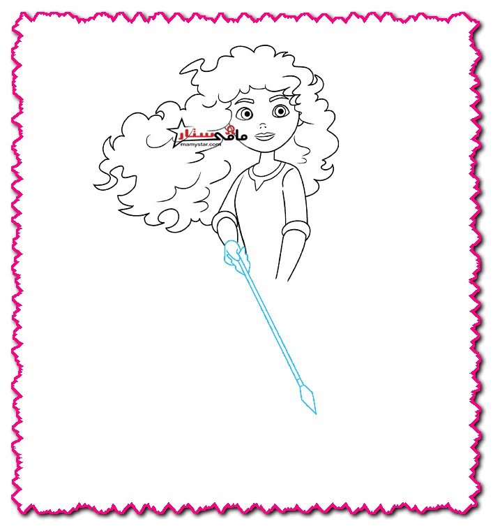 how to draw merida step by step