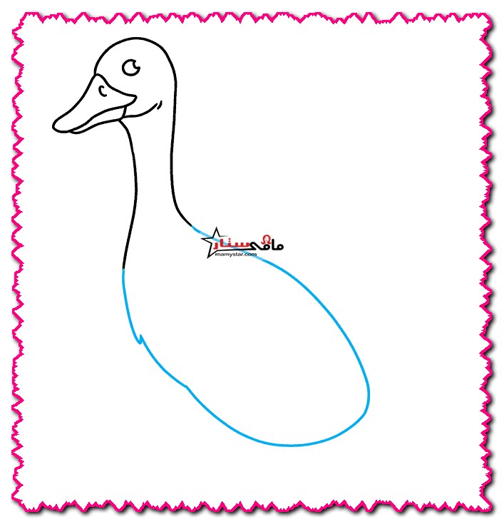 how to draw a goose easy step by step