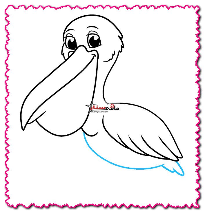 pelican drawing cartoon
