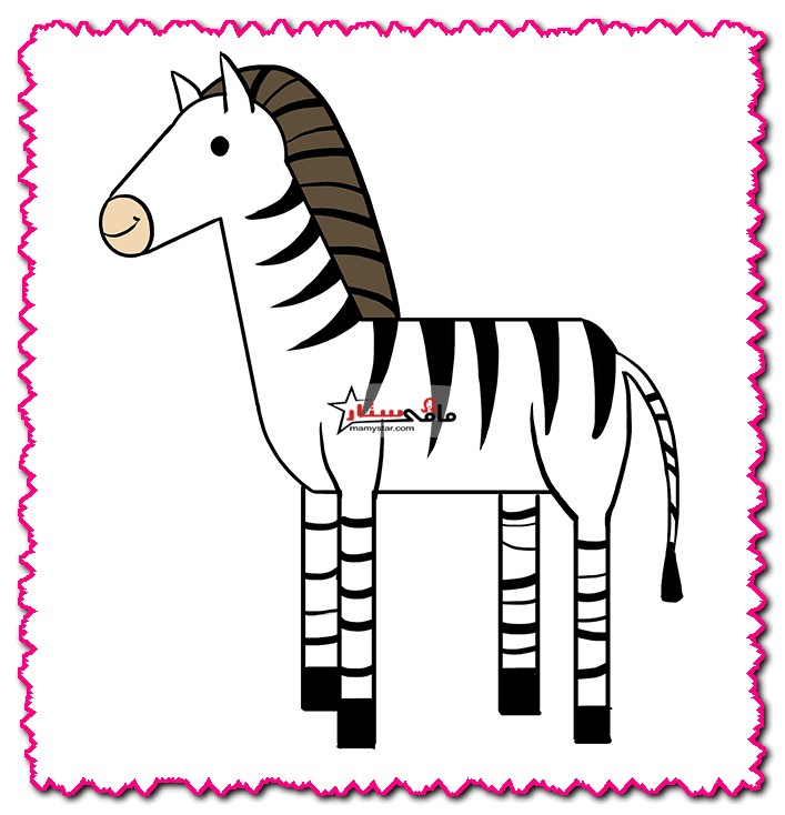zebra drawing colour