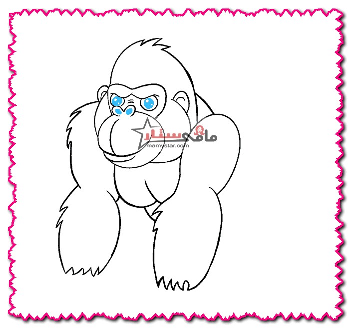 how to draw a gorilla cartoon