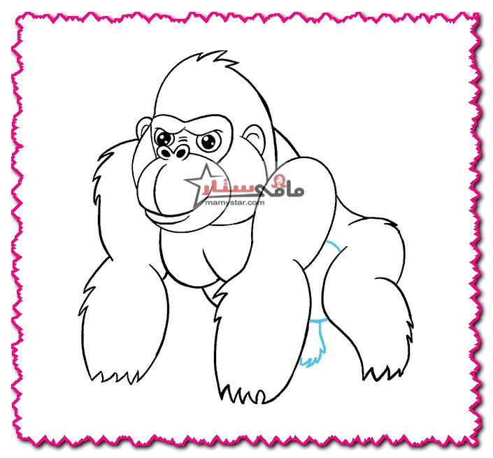 how do you draw a cartoon gorilla