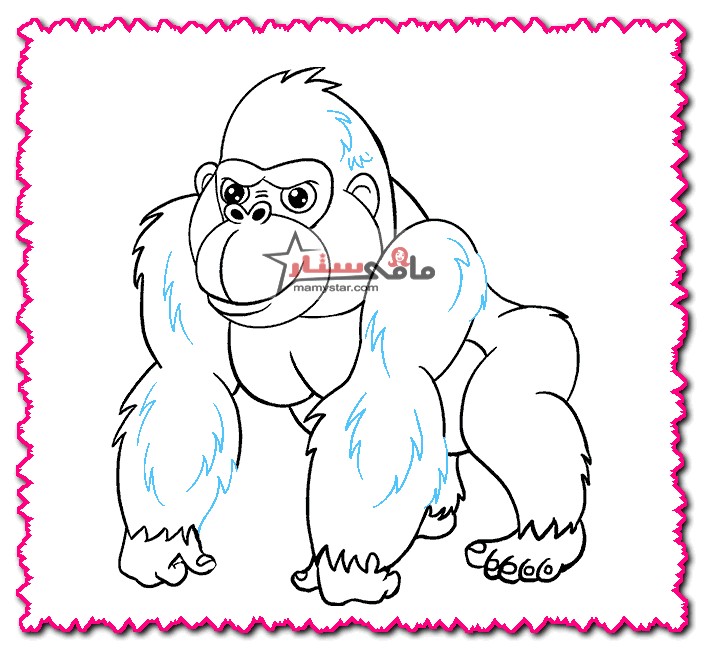 how to draw a gorilla easy step by step
