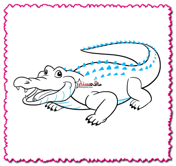 how to draw crocodile 