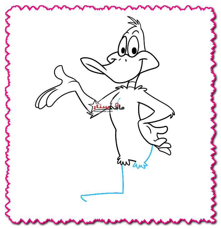 how to draw daffy duck full body