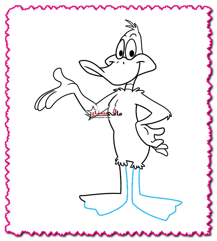 How do you draw a Daffy Duck for kids?